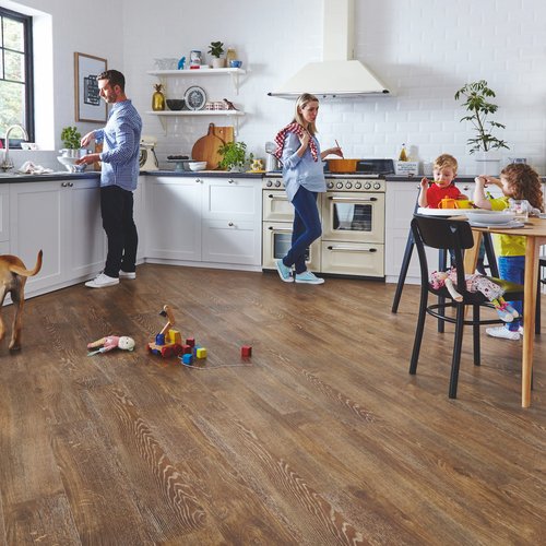 Beautifully crafted kitchen flooring installations by Locust Trading Company across North Carolina and Northwest Georgia.