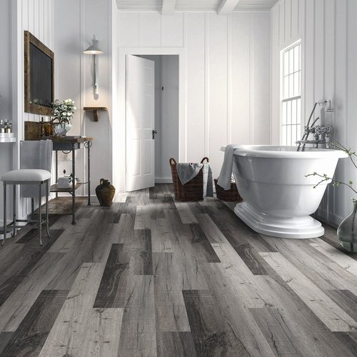 bathroom and laundry room flooring projects by Locust Trading Company across North Carolina and Northwest Georgia.