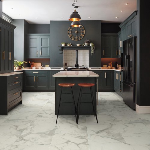 Beautifully crafted kitchen flooring installations by Locust Trading Company across North Carolina and Northwest Georgia.