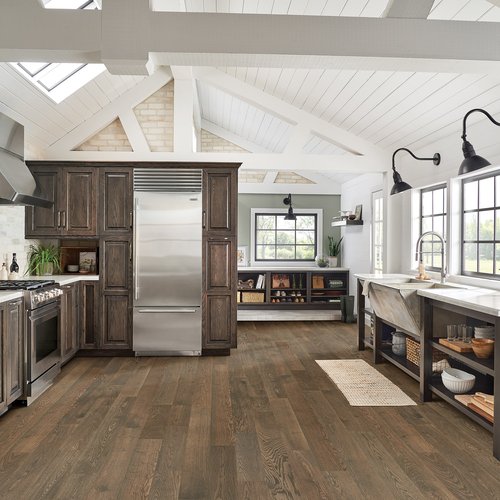 Beautifully crafted kitchen flooring installations by Locust Trading Company across North Carolina and Northwest Georgia.