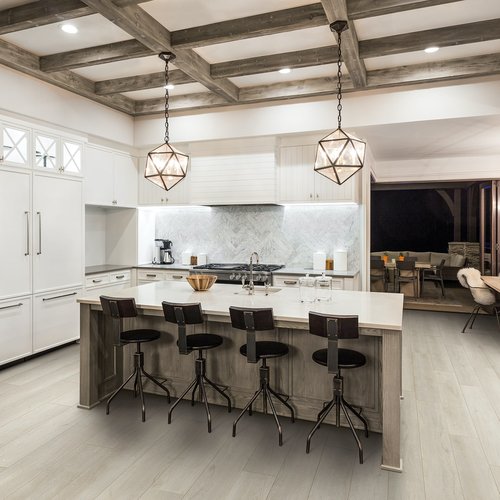 Beautifully crafted kitchen flooring installations by Locust Trading Company across North Carolina and Northwest Georgia.