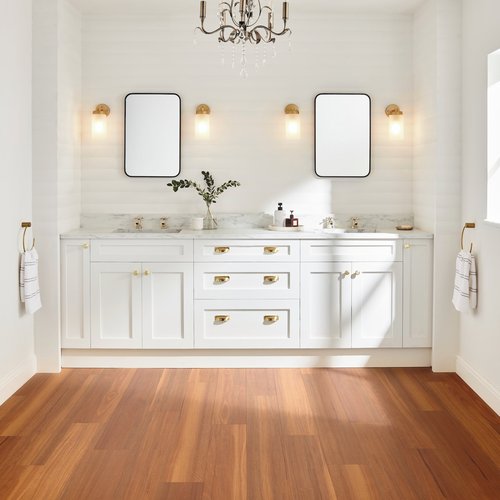 bathroom and laundry room flooring projects by Locust Trading Company across North Carolina and Northwest Georgia.
